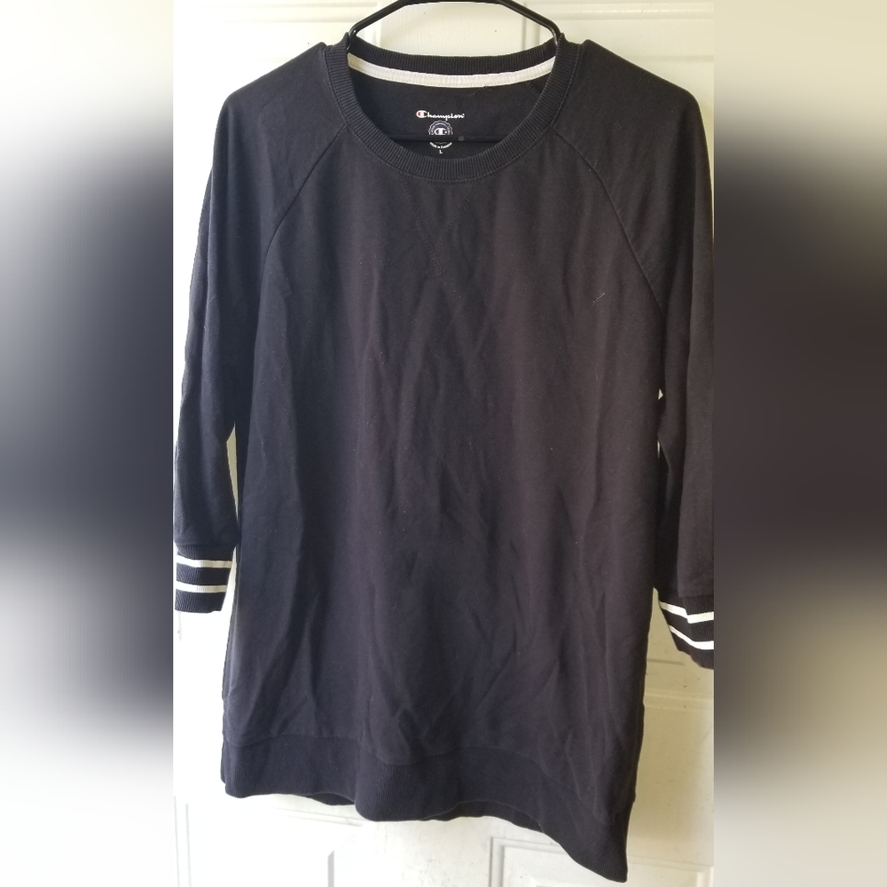 Women's champion 3/4 sleeve black large